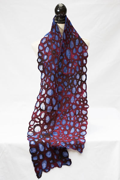 Hand crafted nuno fiber art created by Melinda LaBarge