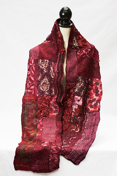 Hand crafted nuno fiber art created by Melinda LaBarge