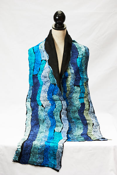 Hand crafted nuno fiber art created by Melinda LaBarge