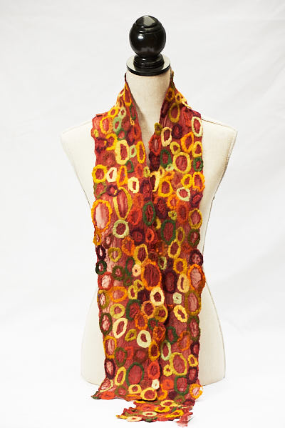 Hand crafted nuno fiber art created by Melinda LaBarge