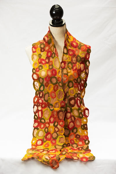 Hand crafted nuno fiber art created by Melinda LaBarge