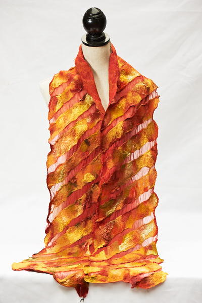 Hand crafted nuno fiber art created by Melinda LaBarge