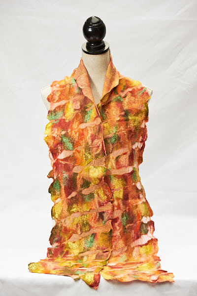 Hand crafted nuno fiber art created by Melinda LaBarge