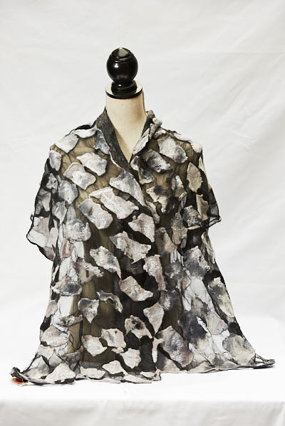 Hand crafted nuno fiber art created by Melinda LaBarge
