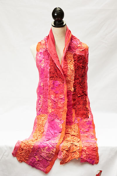 Hand crafted nuno fiber art created by Melinda LaBarge