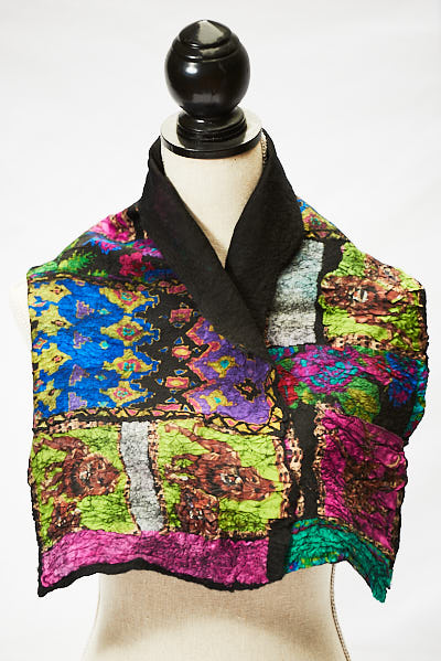 Hand crafted nuno fiber art created by Melinda LaBarge