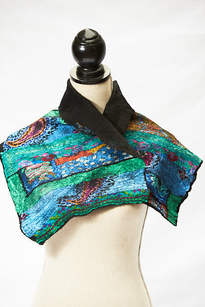 Hand crafted nuno fiber art created by Melinda LaBarge