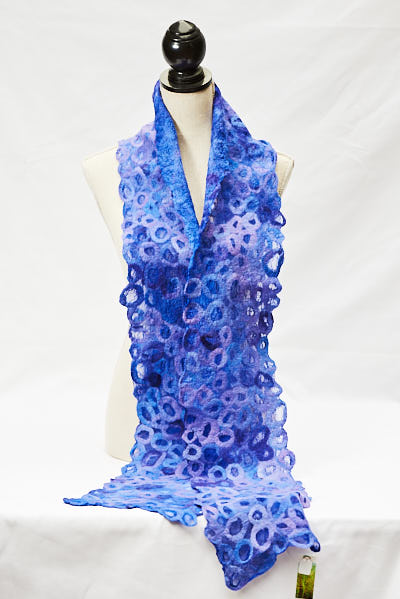 Hand crafted nuno fiber art created by Melinda LaBarge