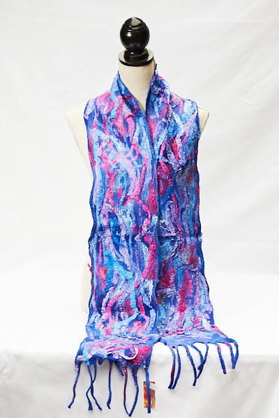 Hand crafted nuno fiber art created by Melinda LaBarge