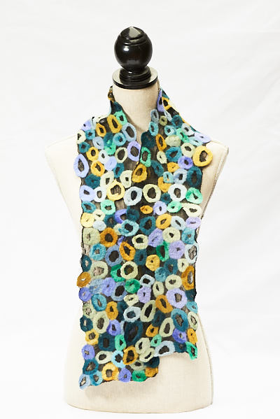 Hand crafted nuno fiber art created by Melinda LaBarge
