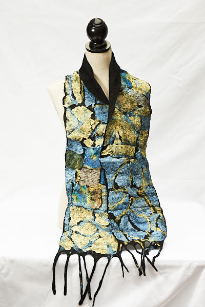Hand crafted nuno fiber art created by Melinda LaBarge