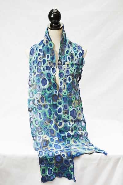 Hand crafted nuno fiber art created by Melinda LaBarge
