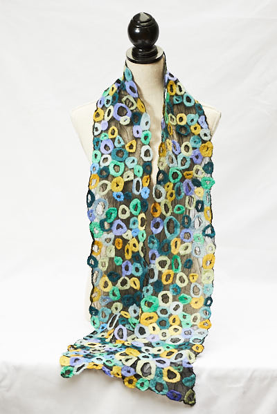 Hand crafted nuno fiber art created by Melinda LaBarge
