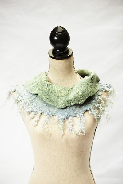 Hand crafted nuno fiber art created by Melinda LaBarge