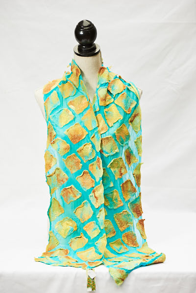 Hand crafted nuno fiber art created by Melinda LaBarge