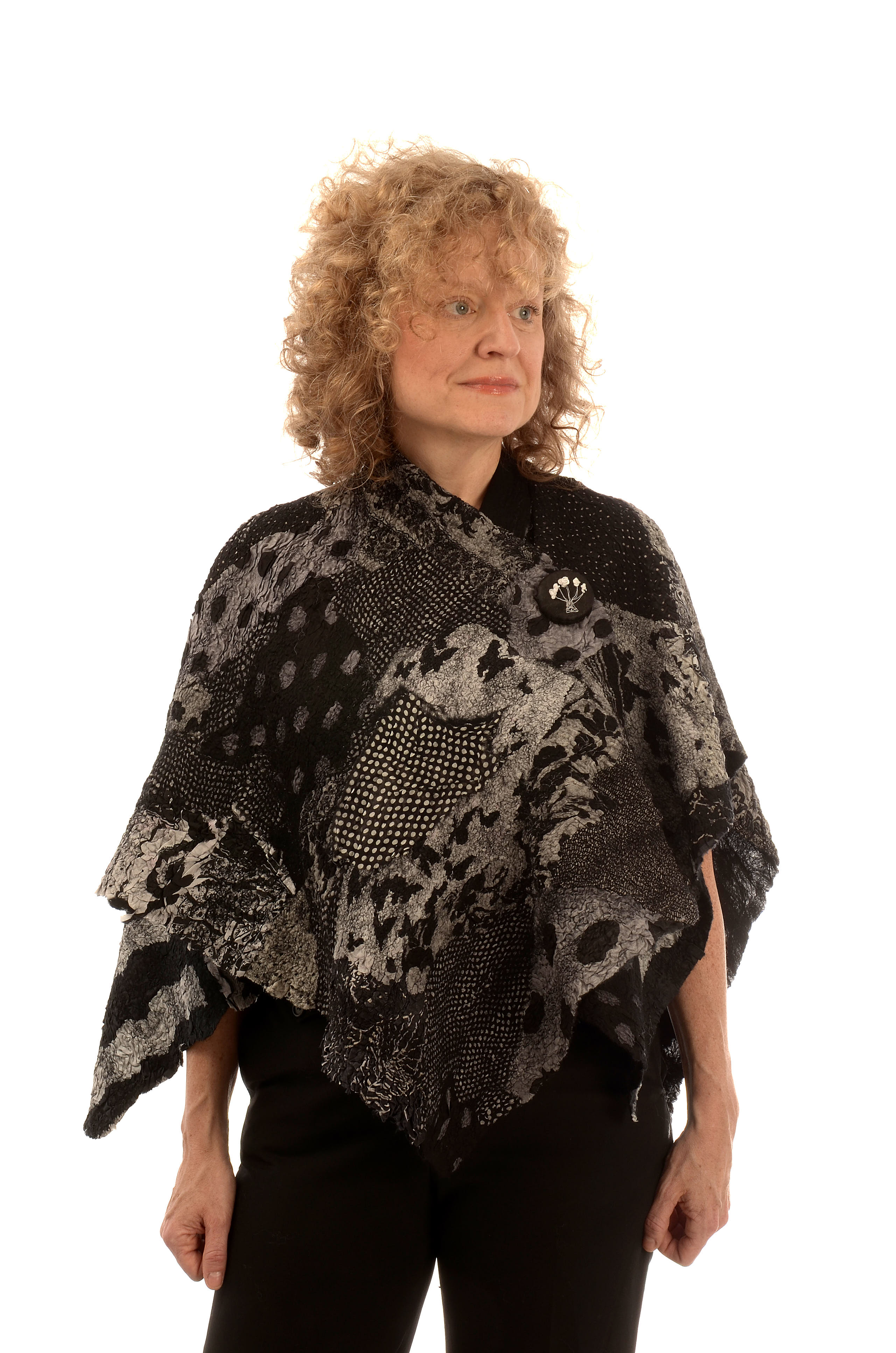 Hand crafted nuno fiber art created by Melinda LaBarge