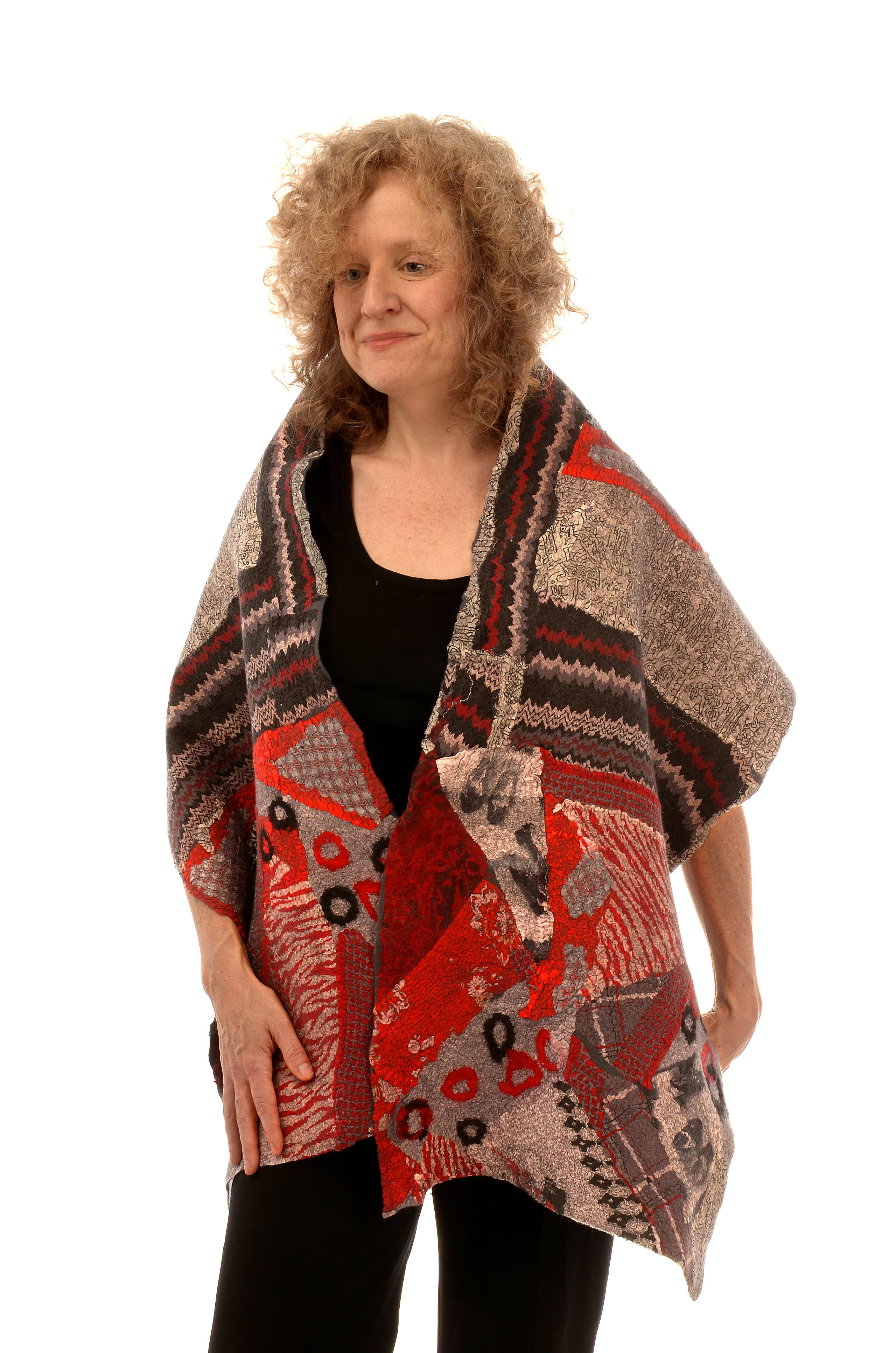 Hand crafted nuno fiber art created by Melinda LaBarge